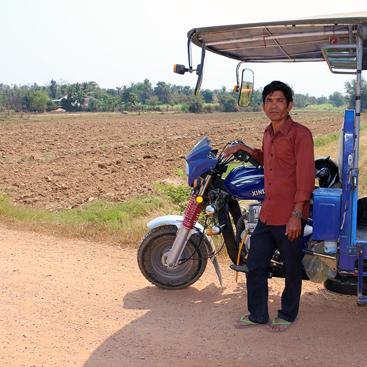 Him Heng with his Tuk Tuk